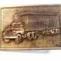Vintage 1960's - 1970's Silver Tone Truck Belt Buckle