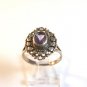 Vintage Sterling Silver & Amythest Ring Size 8