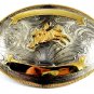 Huge 6 1/2" X 4 3/4" Western Rodeo Cowboy Riding Bull Belt Buckle 11142013