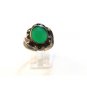 Vintage Sterling Silver Jade Or Jadite Ring Size 8