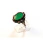 Vintage Sterling Silver Jade Or Jadite Ring Size 8