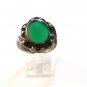 Vintage Sterling Silver Jade Or Jadite Ring Size 8