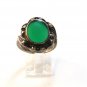 Vintage Sterling Silver Jade Or Jadite Ring Size 8