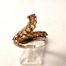 Vintage Sterling Silver & Citrine Ring Size 8