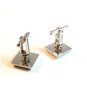 Vintage Silver Tone Cufflinks Signed Hickok U.S.A.