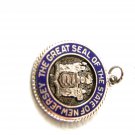 1960's Great Seal Of The State Of New Jersey Enameled Charm 61714