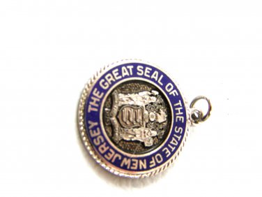 1960's Great Seal Of The State Of New Jersey Enameled Charm 61714