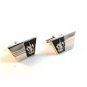 Vintage 1950's - 1960's Silver Tone Crown Cufflinks by Foster