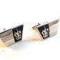 Vintage 1950's - 1960's Silver Tone Crown Cufflinks by Foster