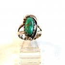 Vintage Signed Southwest Sterling & Turquoise Ring Size 5 1/2