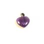 New Sterling Silver & Amythest Heart Pendant