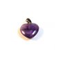 New Sterling Silver & Amythest Heart Pendant
