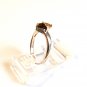 Sterling Silver & Orange Topaz Heart & Citrine Ring Size 8