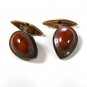 Vintage Very Odd Black Amberish Dark Orange Cufflinks by Unbranded 73015