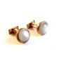 Vintage 1950's - 1960's Silver Tone & White Cufflinks by Tweed