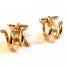 Vintage Gold Tone & Pearl Cufflinks Signed Hickok U.S.A.