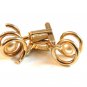 Vintage Gold Tone & Pearl Cufflinks Signed Hickok U.S.A.