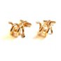 Vintage Gold Tone & Pearl Cufflinks Signed Hickok U.S.A.