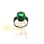 Vintage Sterling Silver & Green Stone Ring Size 8 Marked Orlando