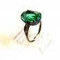 Vintage Sterling Silver & Green Stone Ring Size 8 Marked Orlando