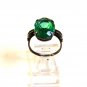 Vintage Sterling Silver & Green Stone Ring Size 8 Marked Orlando