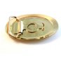Vintage 2 Tone Silver & Gold Enameled Pheasant Belt Buckle