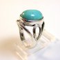 Vintage Southwest Sterling Silver & Turquoise Ring Size 9 1/4