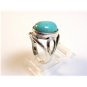 Vintage Southwest Sterling Silver & Turquoise Ring Size 9 1/4