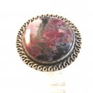 Vintage Native American Silver & Natural Stone Ring Size 8