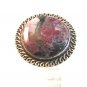 Vintage Native American Silver & Natural Stone Ring Size 8