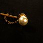 Vintage Goldtone & Faux White Pearl Tie Tac Unbranded 72815