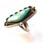 Vintage Native American Sterling Turquoise Ring Size 9 3/4