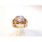 Vintage Sterling Silver & Cz Heart Ring Size 7 1/2