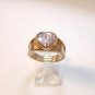 Vintage Sterling Silver & Cz Heart Ring Size 7 1/2
