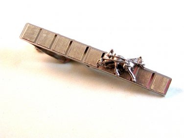 Vintage 1940's - 1960's Silver Tone Surrey Tie Clasp