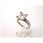 Vintage Sterling Silver & Huge Sparkley Cz Engagement Ring 8 1/2