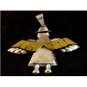 Huge Vintage Mexican Sterling Silver 2 Tone Angel Pendant 01032013kd