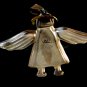 Huge Vintage Mexican Sterling Silver 2 Tone Angel Pendant 01032013kd