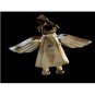 Huge Vintage Mexican Sterling Silver 2 Tone Angel Pendant 01032013kd