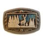 Vintage Buck Deer in Woods Belt Buckle Signed CII New York