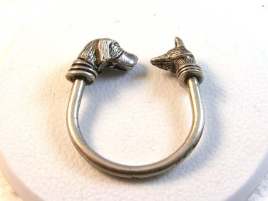 Sterling Silver Hound & Fox Key Chain