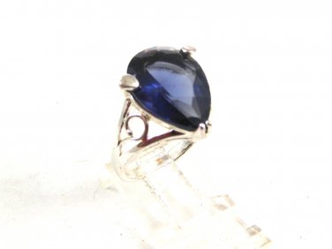Sterling Silver & Purple Ring Size 8