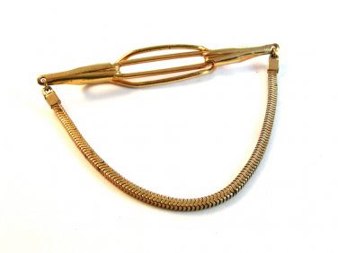 Vintage 1930's - 1940's Gold Tone Tie Clasp by Anson