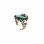 Vintage Native American Coin Silver & Turquoise Ring Size 6 Unbranded 7415