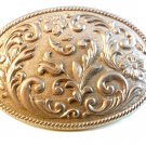 Vintage Silver Tone Western Cowboy Belt Buckle Made in U.S.A.