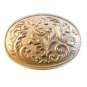 Vintage Silver Tone Western Cowboy Belt Buckle Made in U.S.A.