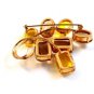 Vintage 1950's Gold Tone & Faux Citrine & Quartz Brooch