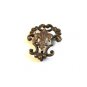 Vintage Sterling Silver Fleur de Lis Brooch & Watch Holder