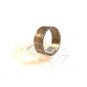 Vintage Signed Sterling Silver Oriental Writing Symbols Ring Size 8
