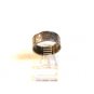 Vintage Signed Sterling Silver Oriental Writing Symbols Ring Size 8